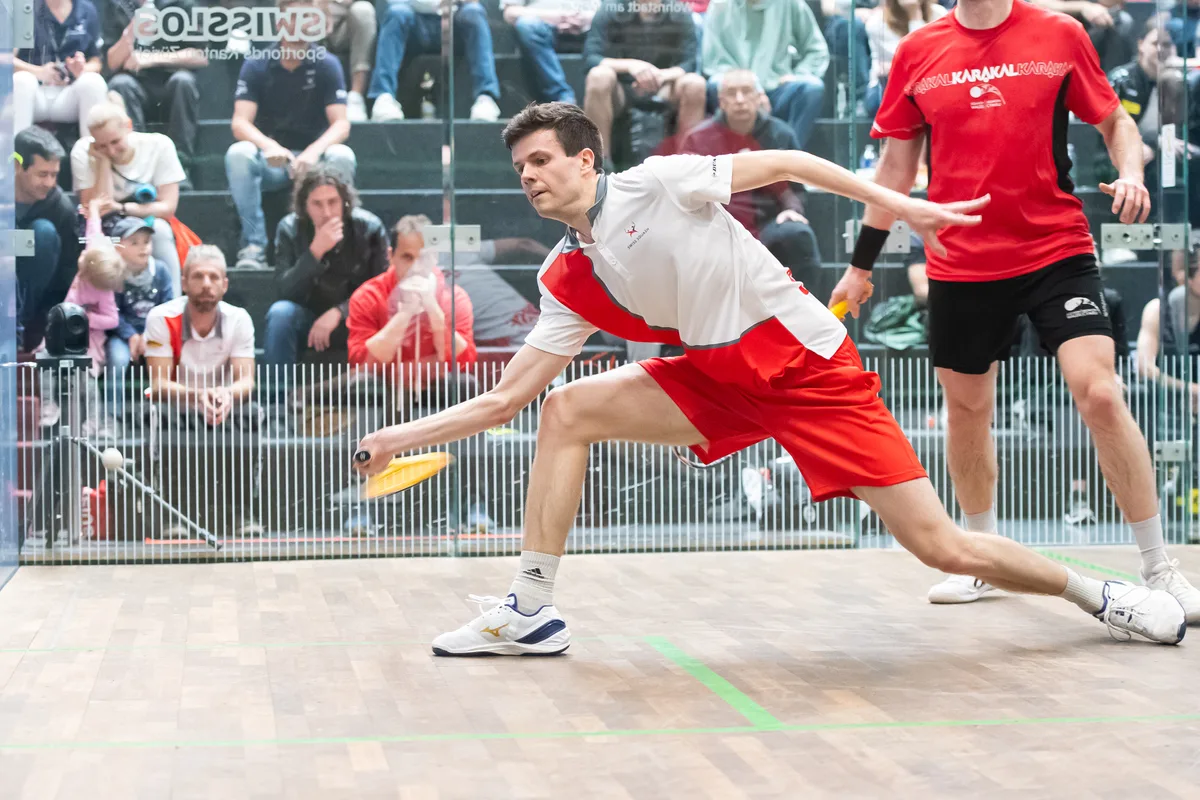 Griffig Sporthalle Uster, Squash EM, Robin Gadola